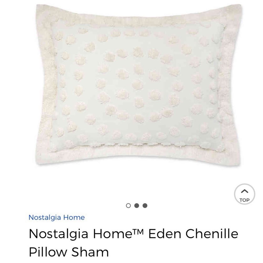 NWOT Nostalgia Home™ Eden Chenille Pillow Sham